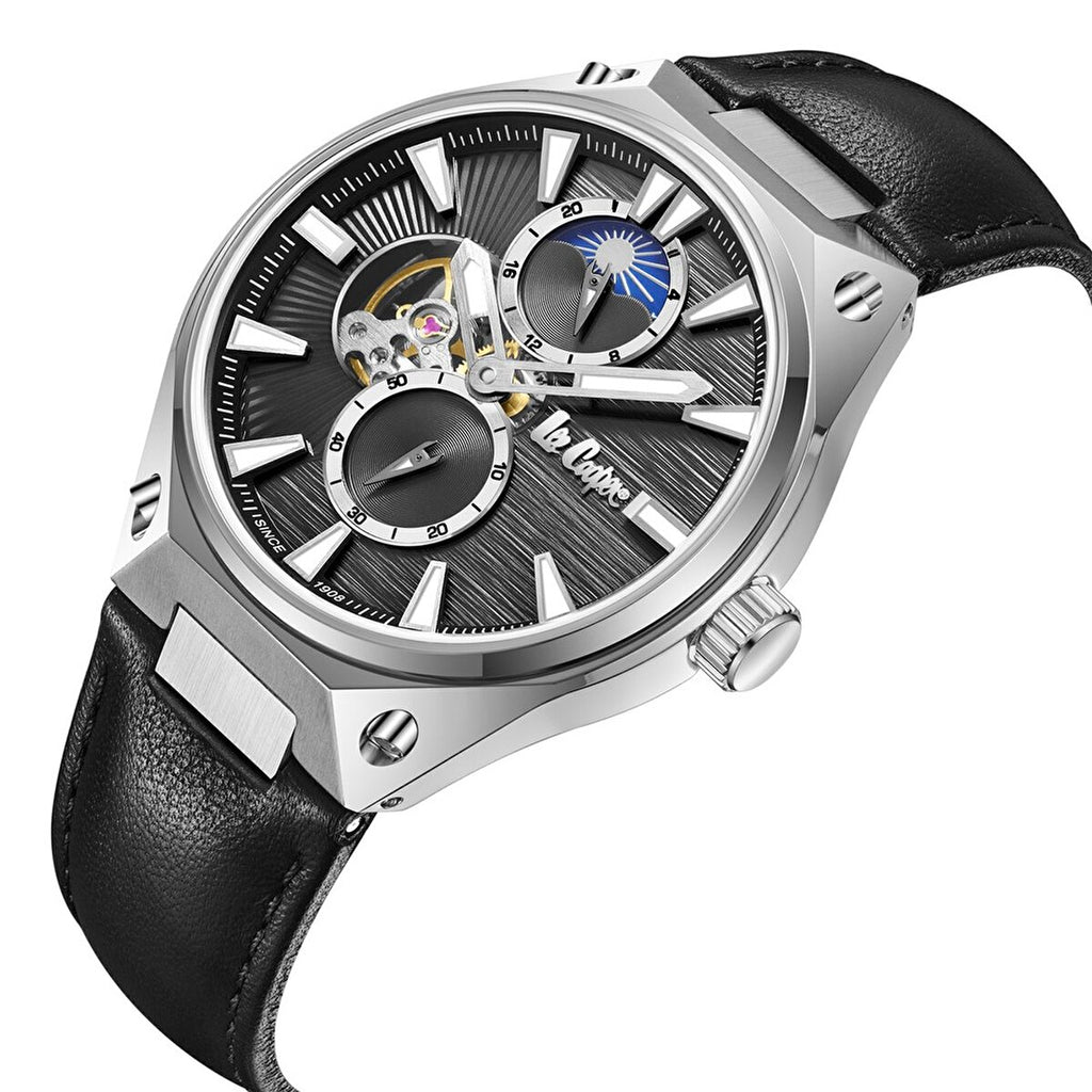 LEE COOPER Otomatik Mekanizma Deri Kordon Erkek Kol Saati LC3041-ASW